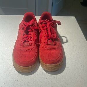 Red Suede Size 7.5 Nike Airforce